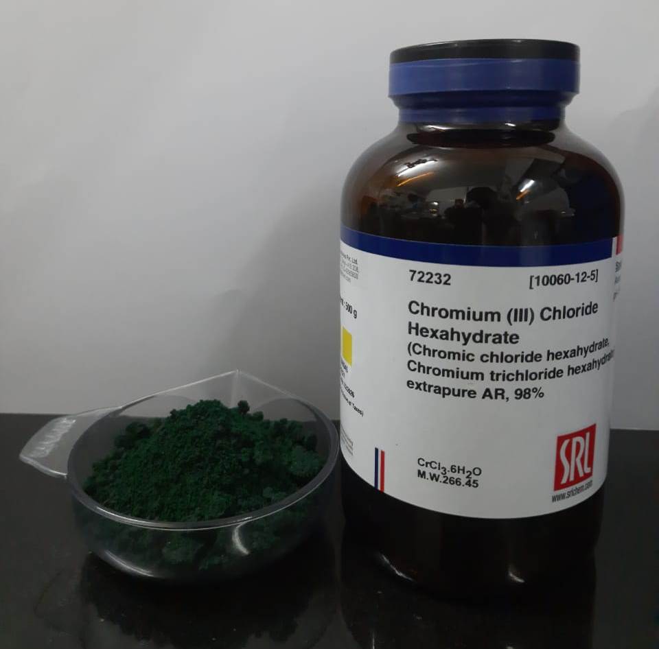 Chromium Iii Chloride Hexahydrate Extrapure Ar 98 Inorganic Salts
